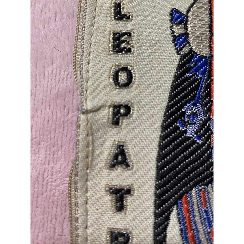 Egyptian Themed Cleopatra Cosmetic,Coin,Money Bag Zipper Embroidered 6